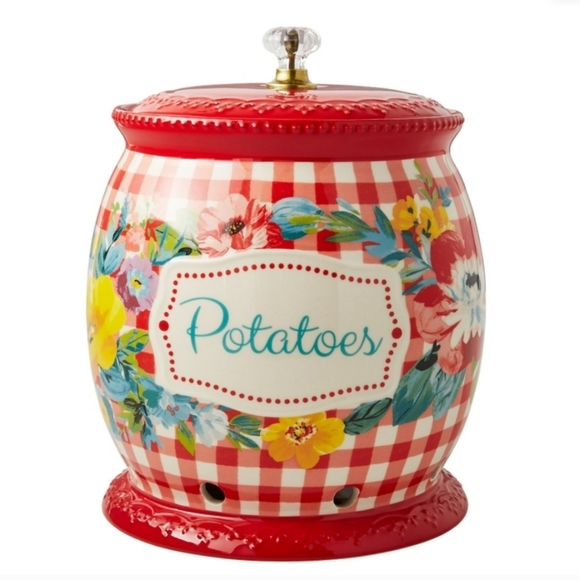 ❤️ New Pioneer Woman Sweet Romance Gingham 3-Piece Potatoe Onion Garlic … - Picture 2 of 8